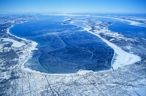 Grand Traverse Bay Winter Ice S-N