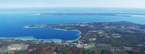 Sutton's Bay Fall Panoramic with Lee Point W-E